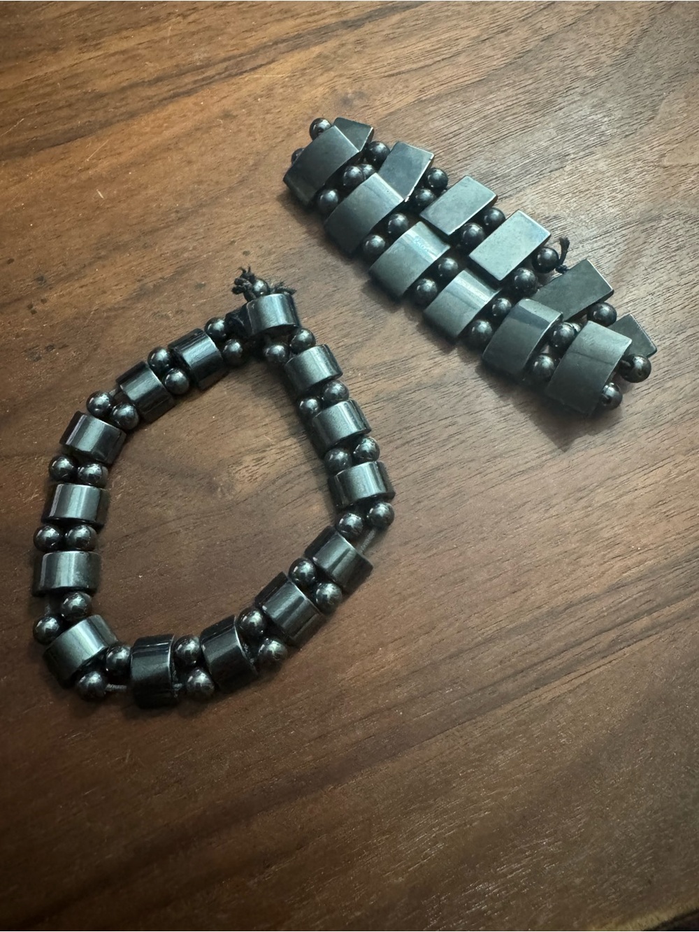 Pair of Magnetic Hematite Stretch Bracelets *READ*